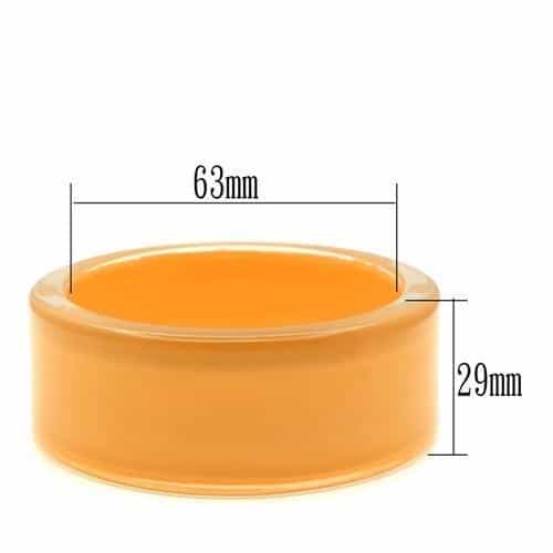 Resin Orange Enamel Bangle | The Stainless Jewelry view 2