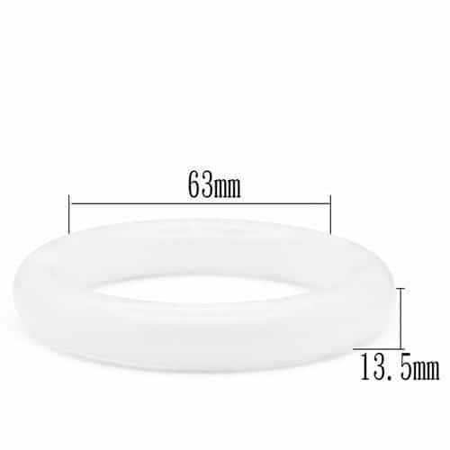 Resin White Marble Bangle Bracelet | The Stainless Jewelry view 2