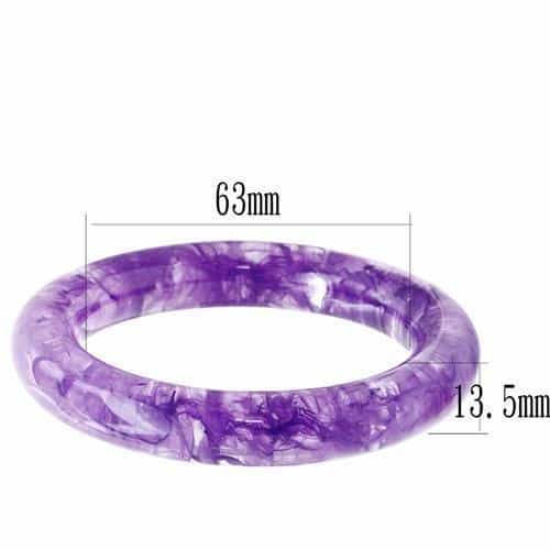 Resin Purple Marble Bangle Bracelet | The Stainless Jewelry view 2