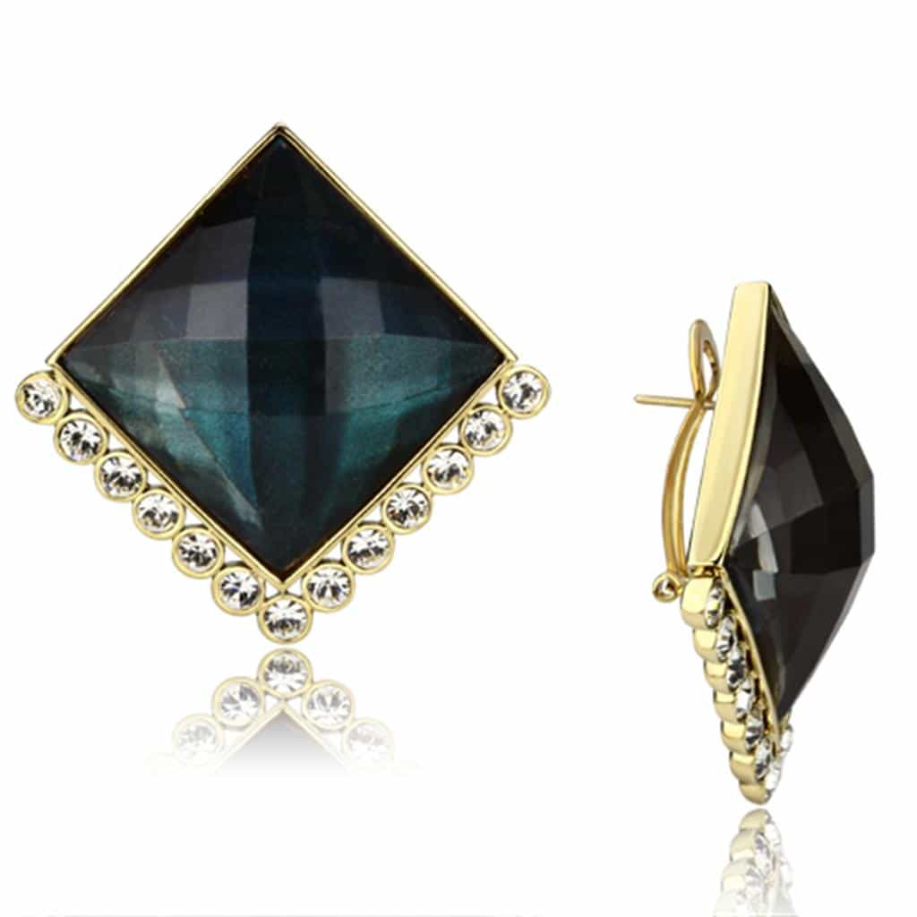 Brass Pastel Heart Earrings | The Stainless Jewelry view 1