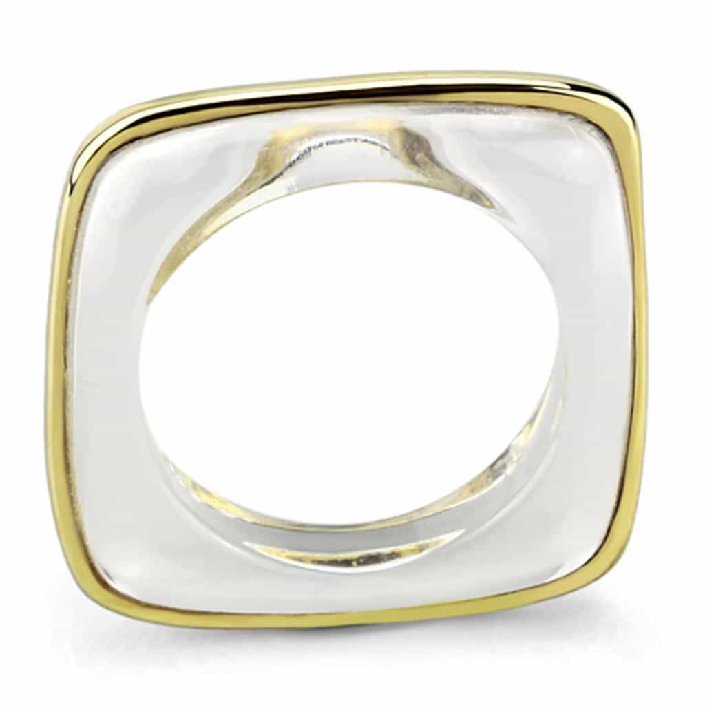 Brass Turquoise Oval Ring | The Stainless Jewelry view 1