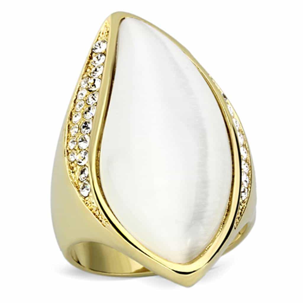 Brass Ivory Charm Ring | The Stainless Jewelry view 1