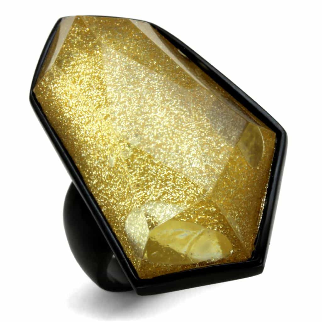 Stainless Steel Citrine Dome Ring | The Stainless Jewelry view 5