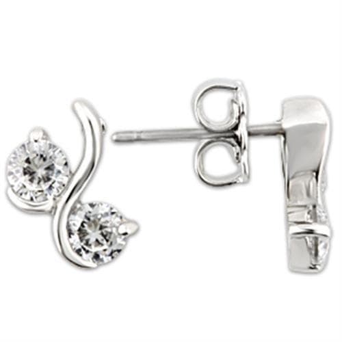 Sterling Silver Emerald Baguette Stud Earrings