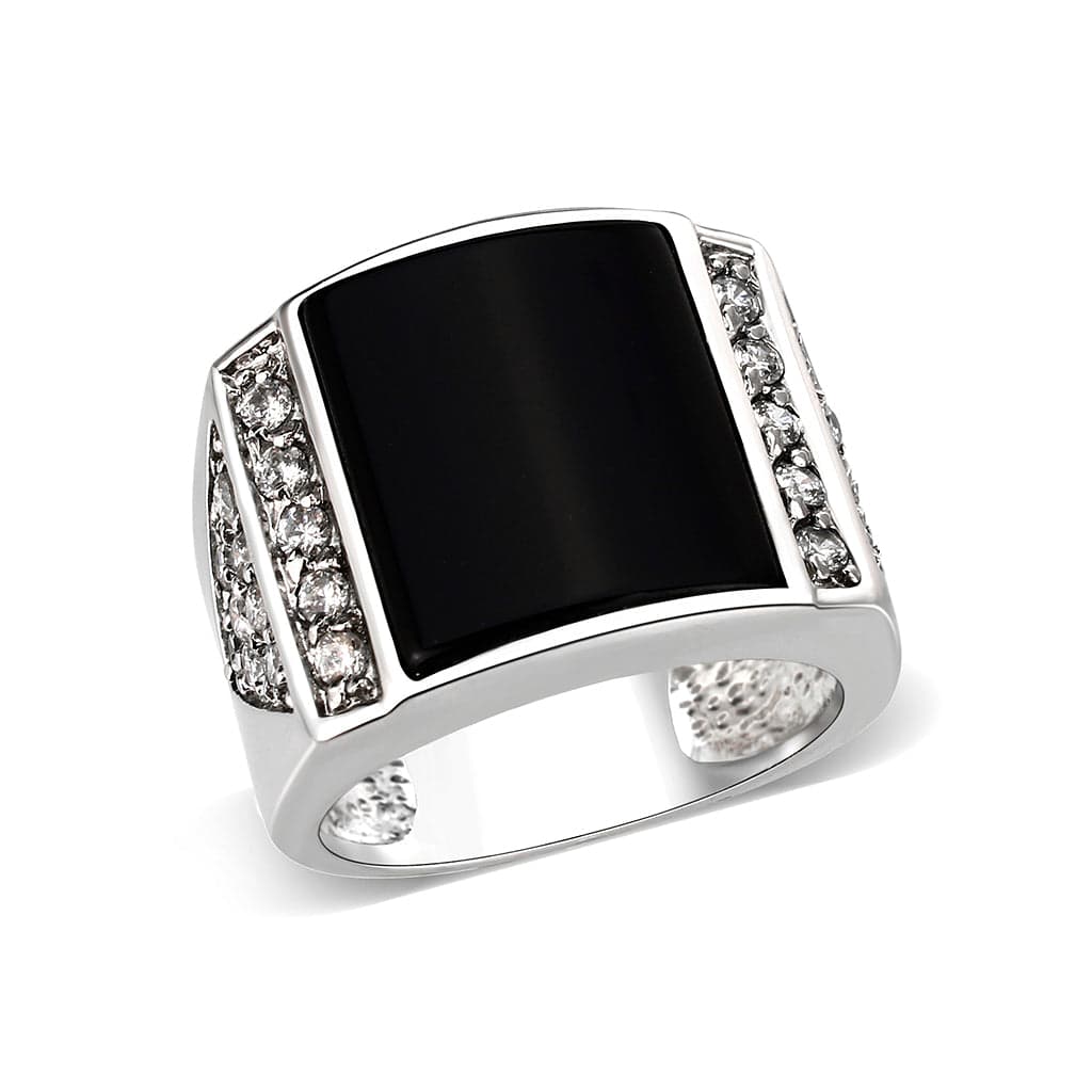Brass Plain Band Ring Black