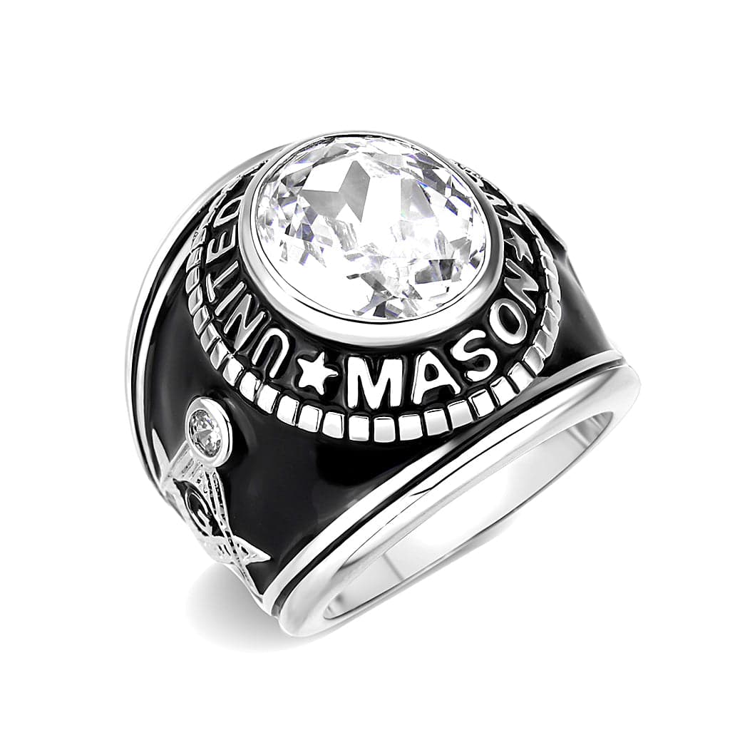 Sterling Silver CZ Solitaire Ring Clear