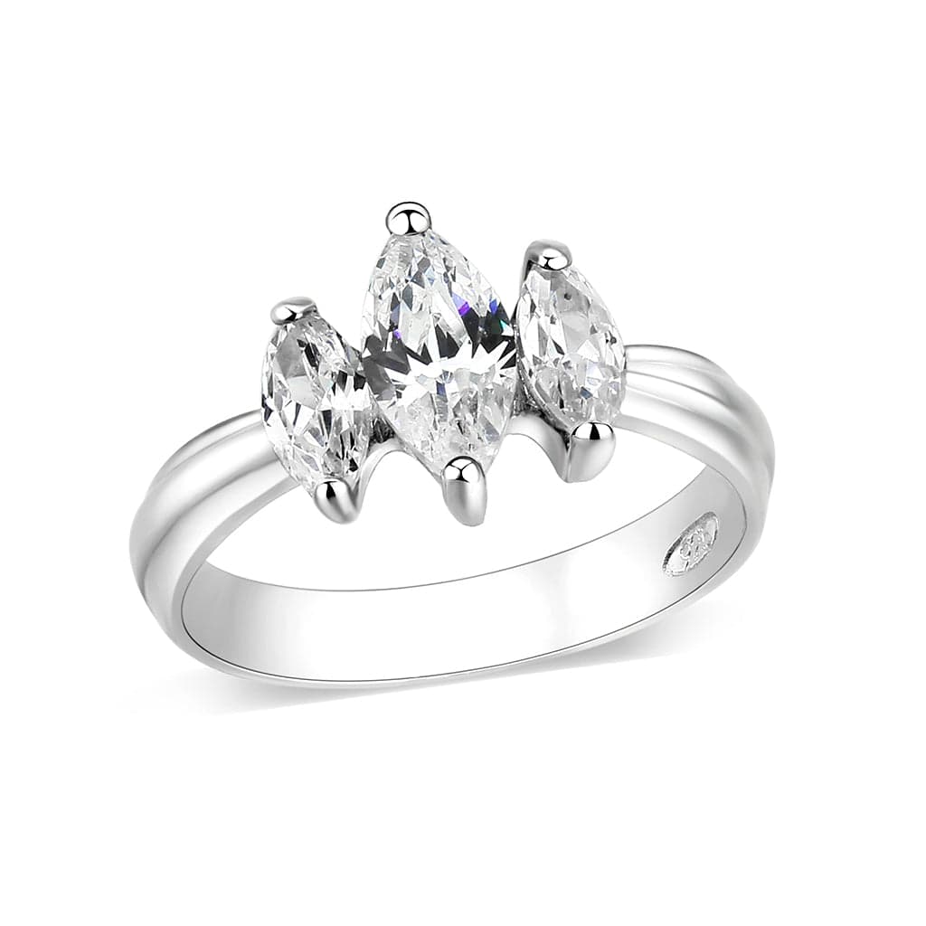 Sterling Silver Clear CZ Band Ring