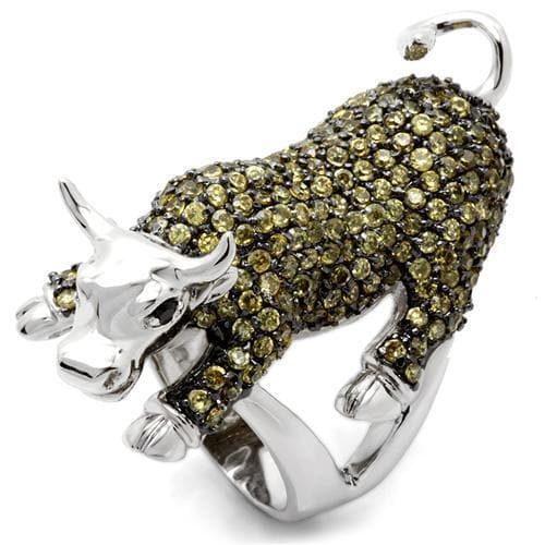 Brass Crystal Bull Ring