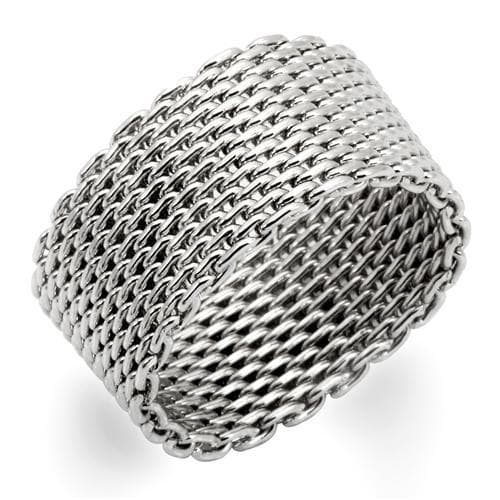 Brass Mesh Woven Band Ring