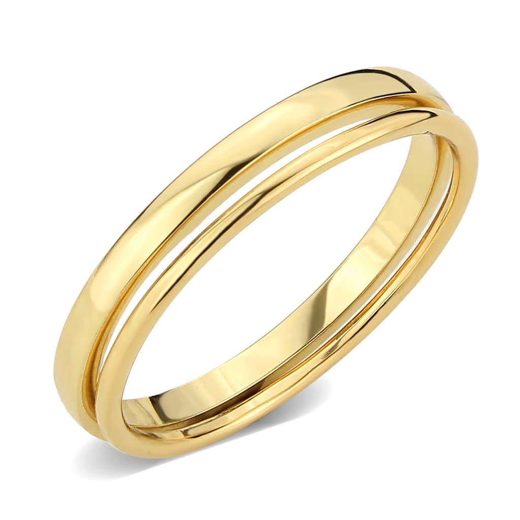 Brass Gold Polished Dome Band Ring