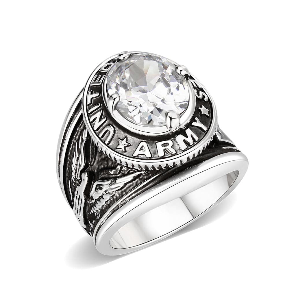 Brass Clear Glass Ring
