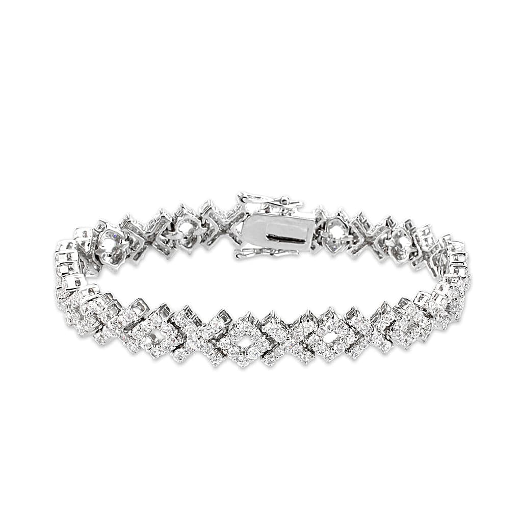 Brass Aquamarine CZ Bracelet