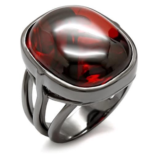 Brass Dark Garnet Cabochon Cocktail Ring | The Stainless Jewelry