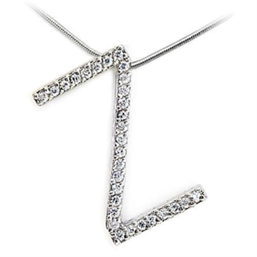 Brass CZ Letter Z Pendant | The Stainless Jewelry
