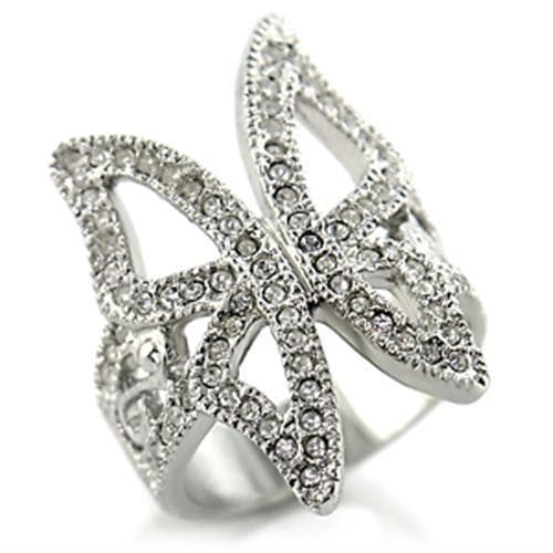 Brass CZ Butterfly Openwork Ring 22409 | The Stainless Jewelry