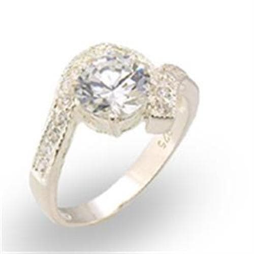 Sterling Silver CZ Round Pavé Halo Ring | The Stainless Jewelry