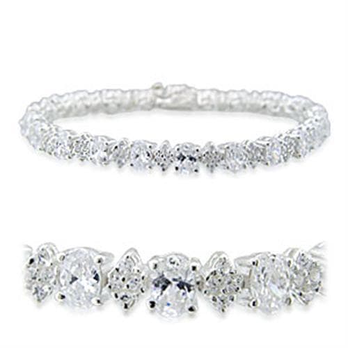 Sterling Silver CZ Marquise Cluster Tennis Ring