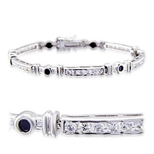 Brass Sapphire CZ Bezel Link Bracelet | The Stainless Jewelry