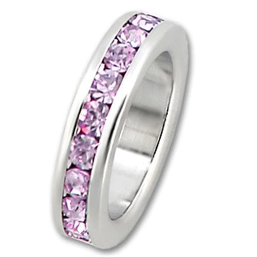 Sterling SilverLight Pink Crystal Eternity Pendant