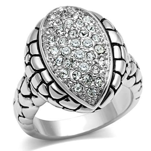 Brass CZ Pavé Marquise Celtic Border Ring | The Stainless Jewelry