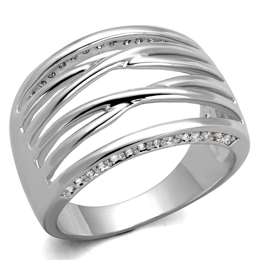 Brass CZ Swirl Multi Band Ring | The Stainless Jewelry