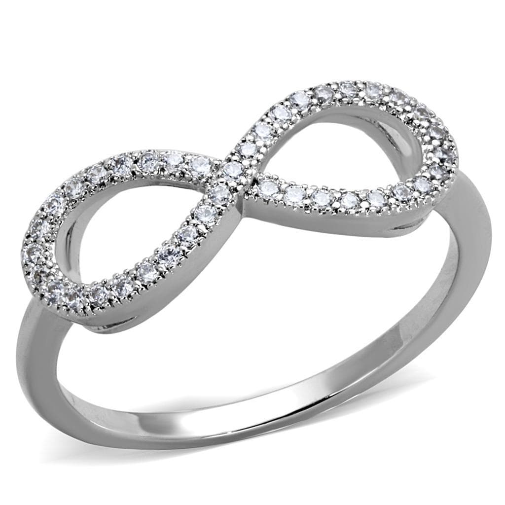 Brass CZ Pavé Infinity Ring | The Stainless Jewelry