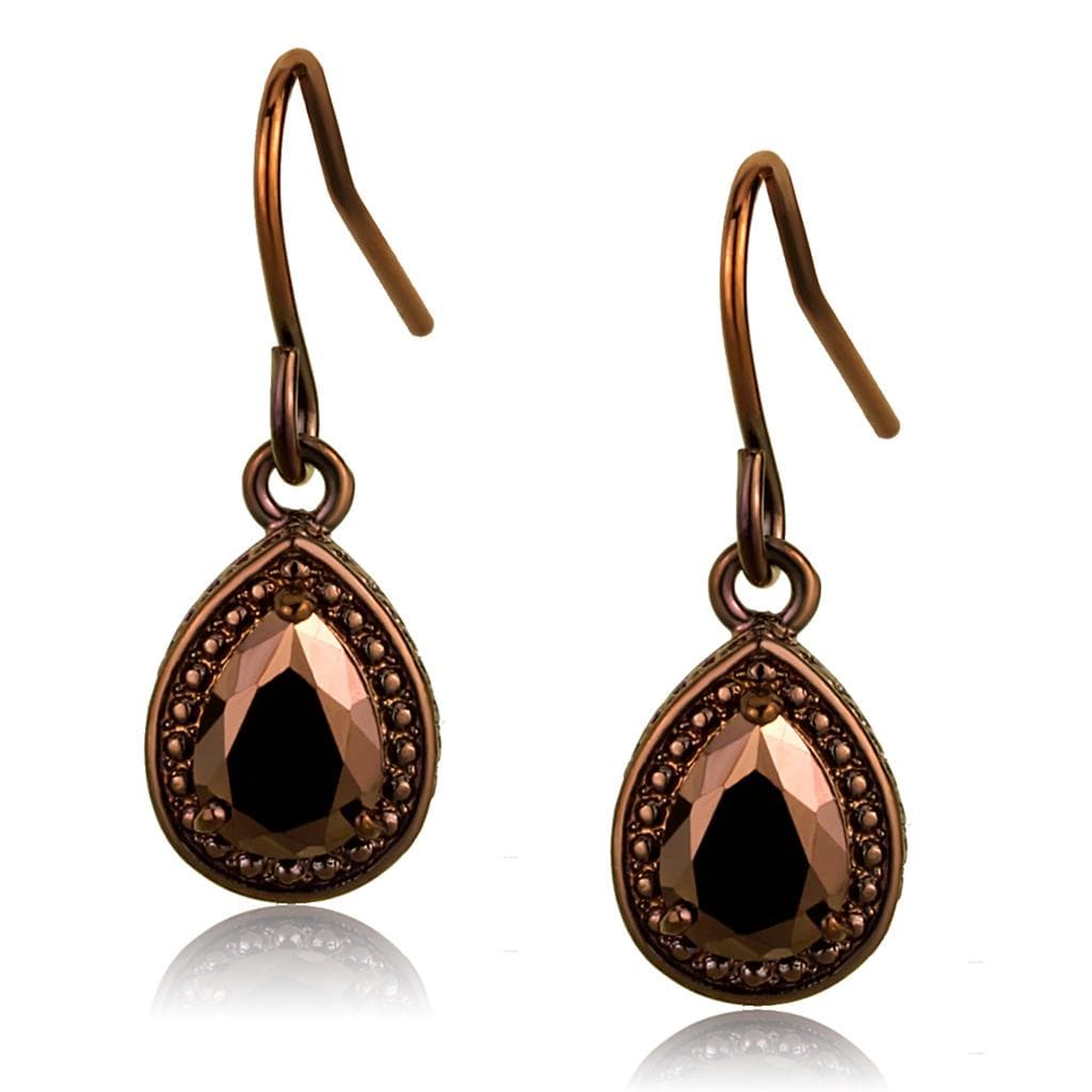 Brass Brown Teardrop Drop Ring | The Stainless Jewelry