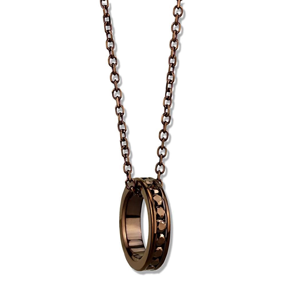 Brass Rose Gold Coffee Ring Pendant | The Stainless Jewelry