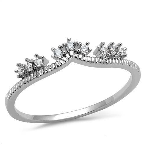 Brass CZ Crown Marquise Band Ring | The Stainless Jewelry