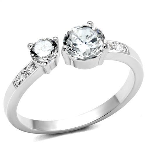 Brass CZ Round Solitaire Channel Pavé Ring