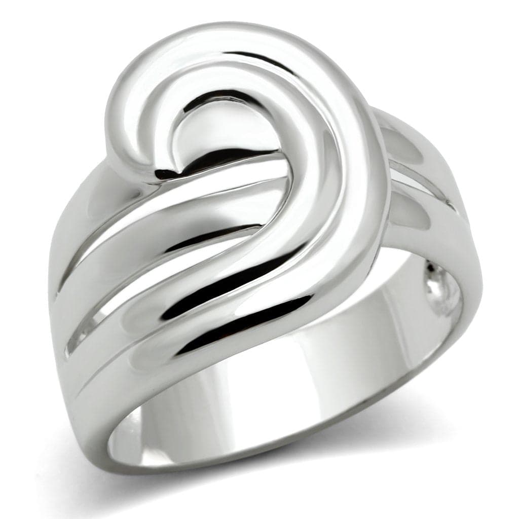 Brass Polished Interlocking Knot Wide Ring