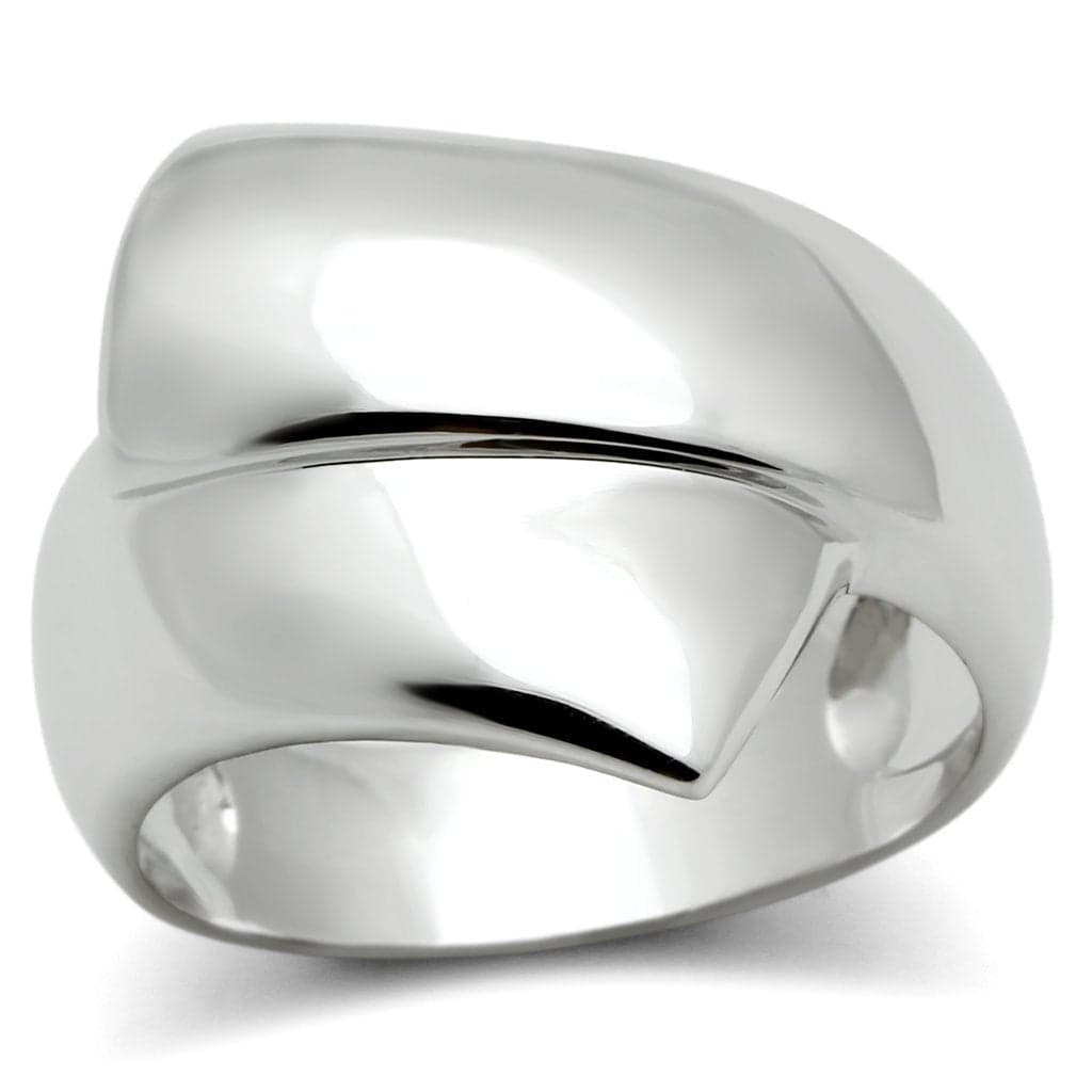 Brass Polished Asymmetric Wave Wide Ring | The Stainless Jewelry