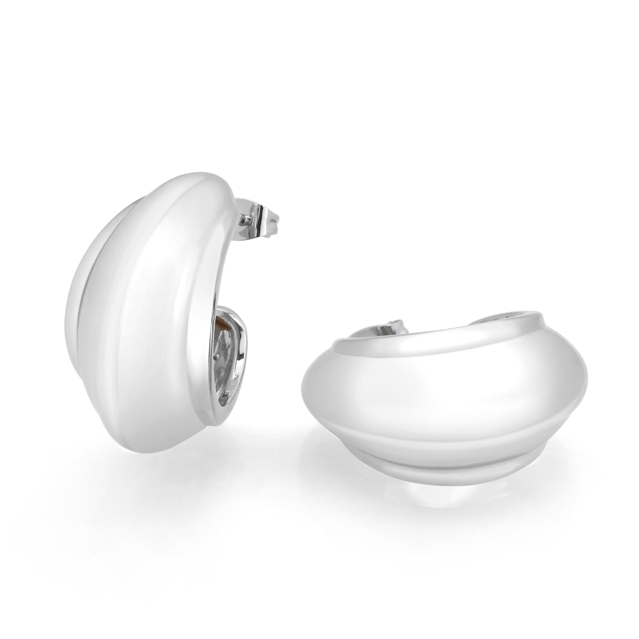 Brass Polished Wide Dome Hoop Ring