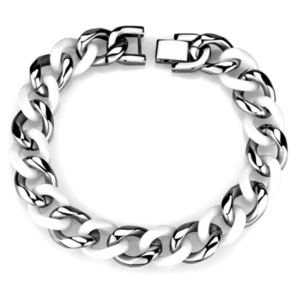Stainless Steel Polished Curb Chain Bracelet