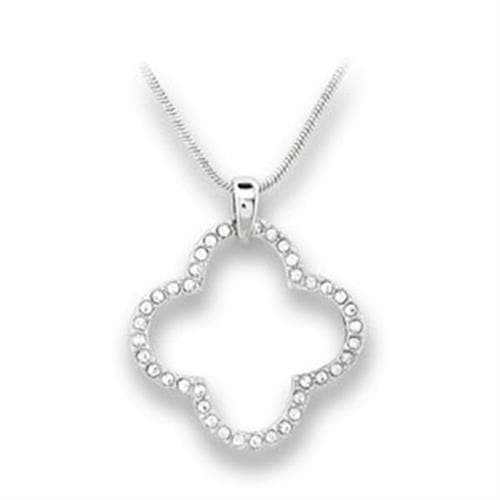 Brass CZ Pave Four Leaf Clover Pendant | The Stainless Jewelry