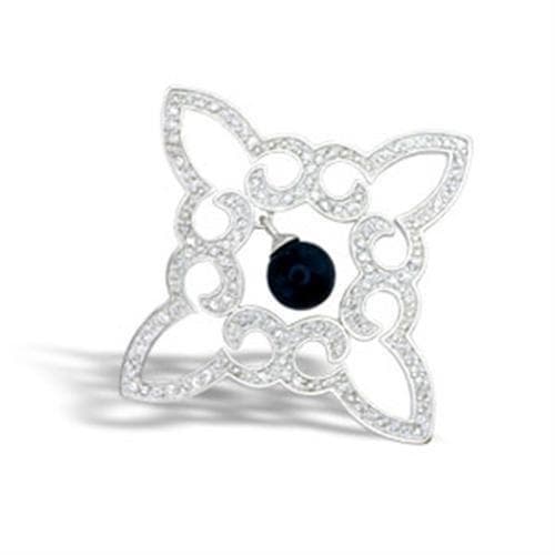 Sterling Silver CZ Pave Quatrefoil Open Pendant