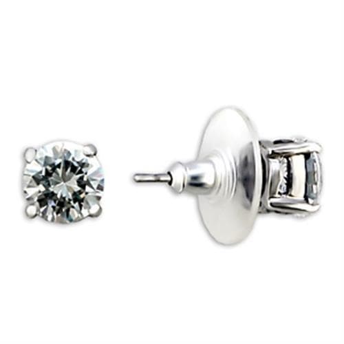 Brass CZ Round Prong Stud Ring | The Stainless Jewelry