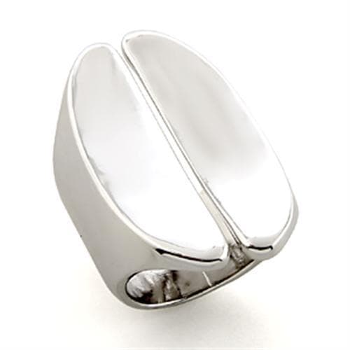 Brass Silver Polished Brushed Asymmetric Dome Ring