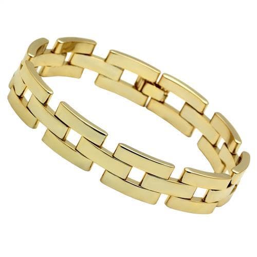 Brass Gold Polished Slim Panther Link Bracelet