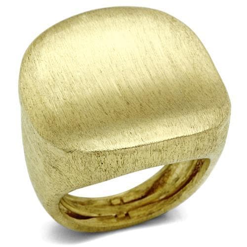 Brass Gold Brushed Satin Smooth Dome Cocktail Ring