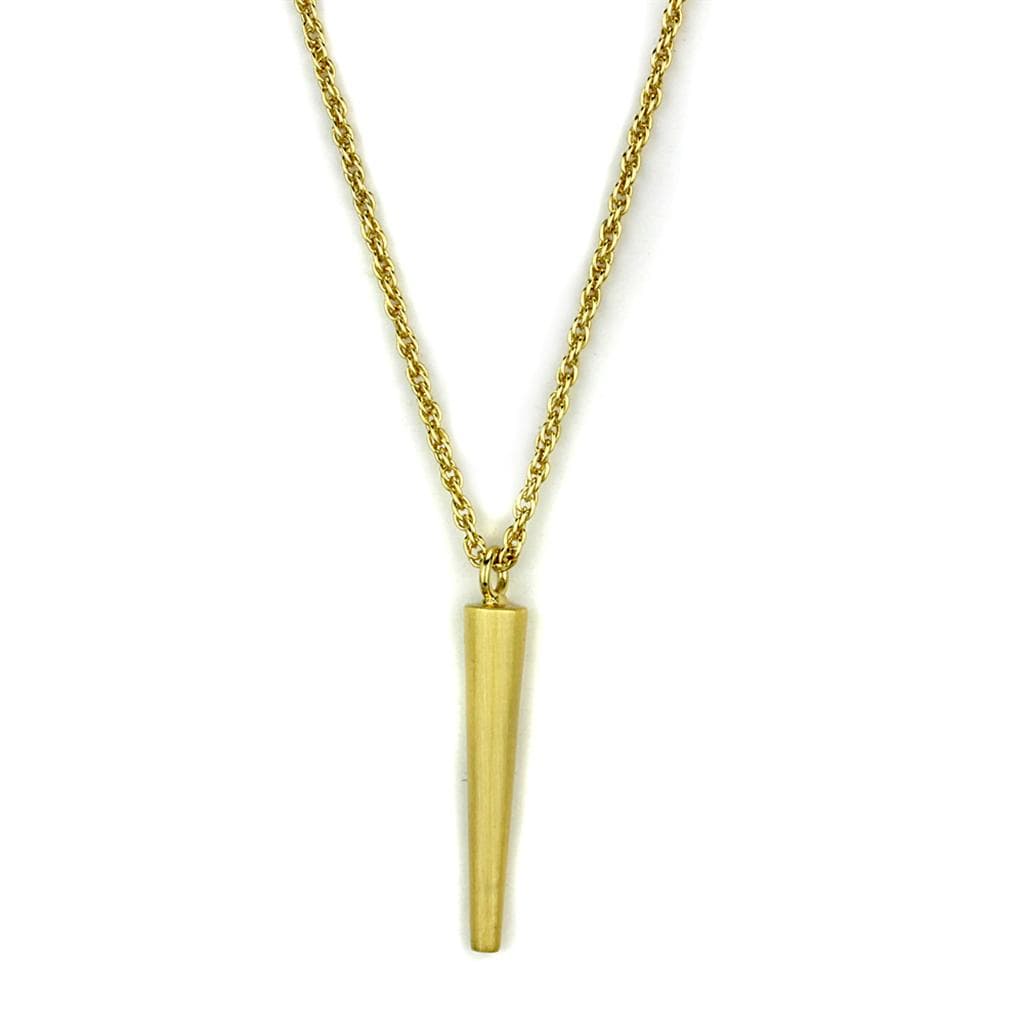Brass Gold Bar Stick Pendant Necklace | The Stainless Jewelry