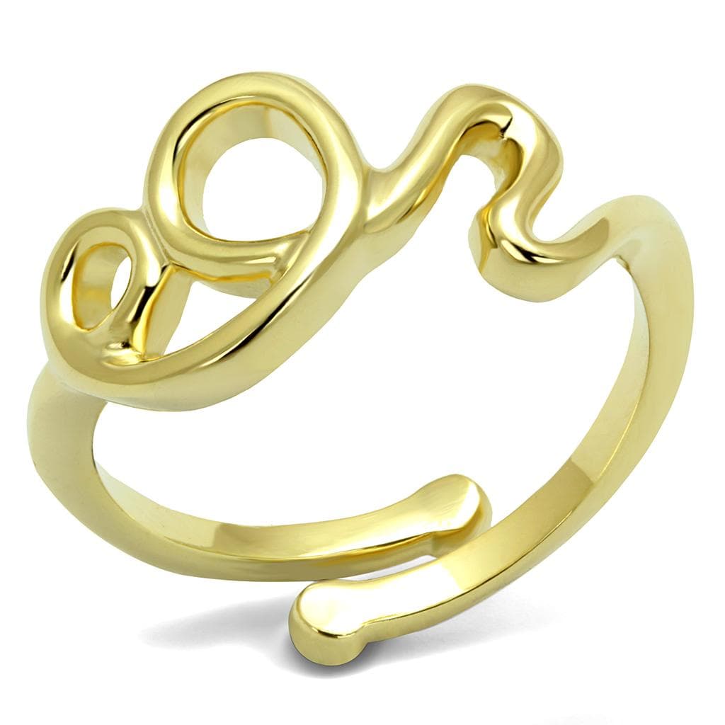 Brass Gold Script Letter S Initial Toe Ring