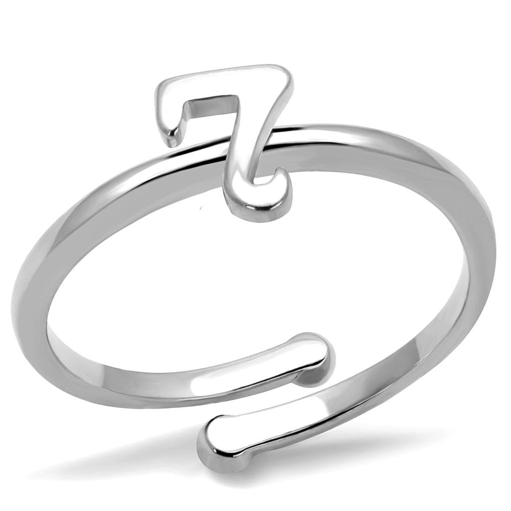 Brass Silver Script Letter T Initial Toe Ring