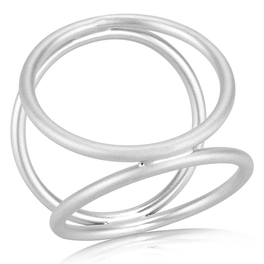 Brass Silver Triple Loop Interlocking Ring