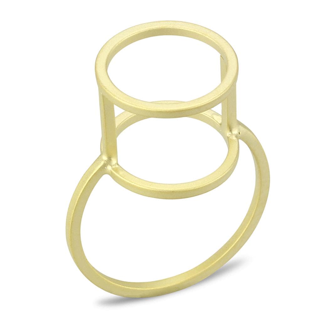Brass Gold Double Circle Open Ring | The Stainless Jewelry