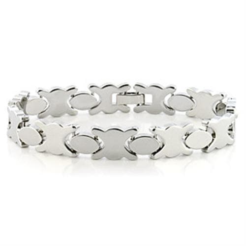 Brass Silver Polished Oval Link Bracelet | The Stainless Jewelry