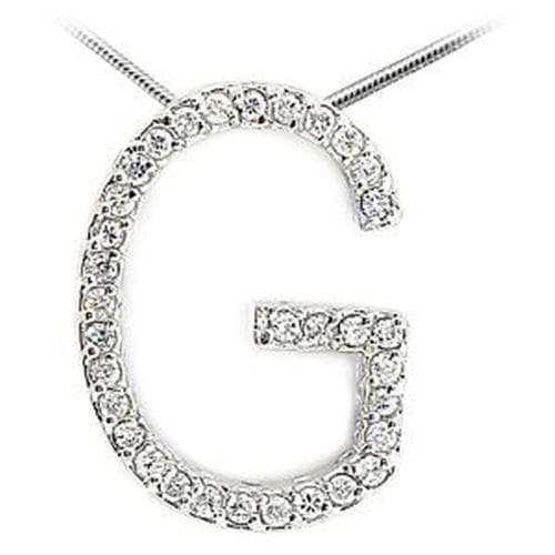 Sterling Silver Letter G Initial Pendant | The Stainless Jewelry