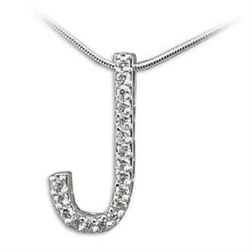 Sterling Silver Letter J Initial Pendant | The Stainless Jewelry