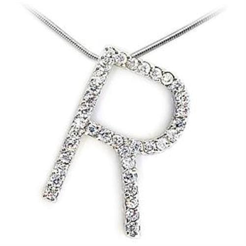 Sterling Silver Letter R Initial Pendant | The Stainless Jewelry