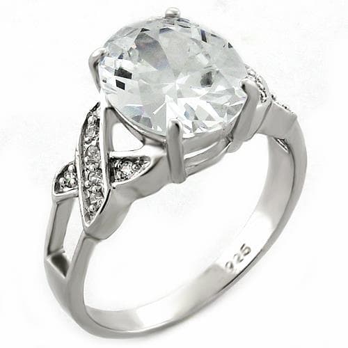 Sterling Silver CZ Round Infinity Solitaire Ring